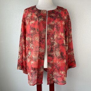 Wear It Sheer Blouse Too Size 1 EUC